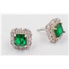 Image 1 : NEW, CUBIC ZIRCONIA GREEN GEM FASHION EARRINGS