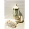 Image 1 : LARGE 20"X10" OUTDOOR WALL IVORY LANTERN
