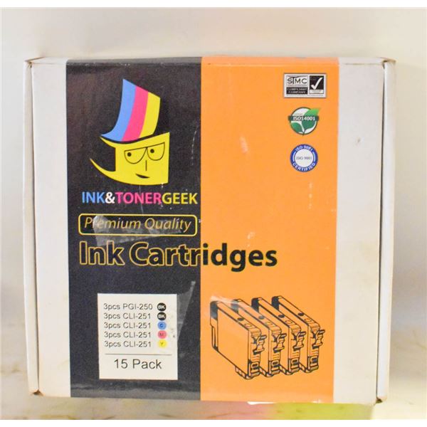 15 PC INK CARTRIDGE PK PGI250/CLI251