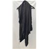 Image 1 : LARGE JESSIE FRINGED BLACK SCARF "THE DROP"