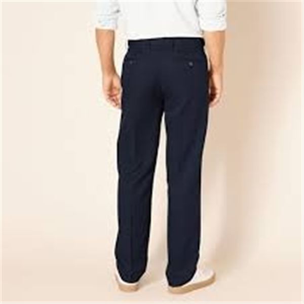 NEW AMAZON ESSENTIALS 28 X 30 BLUE DRESS PANTS