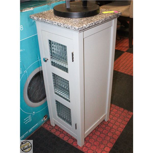 END TABLE MARBLE TOP 30" X 13" X 13"