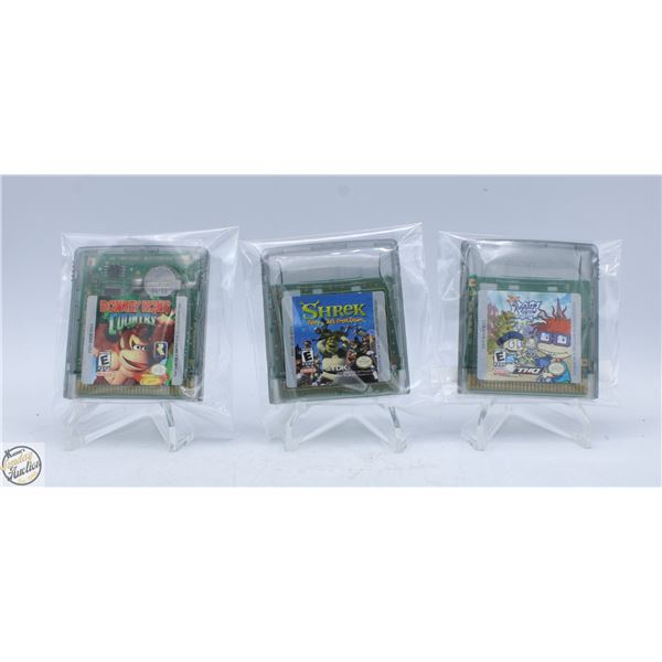 3 GENUINE 1998 NINTENDO GAME BOY COLOUR GAMES