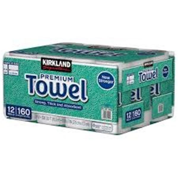 NEW WITH BOX KIRKLAND 12 X 160 SHEETS PAPER TOWELS