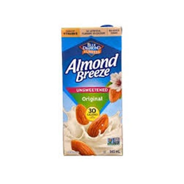 NEW 5 X 946ML ALMOND BREEZE UNSWEETENED ORIGINAL