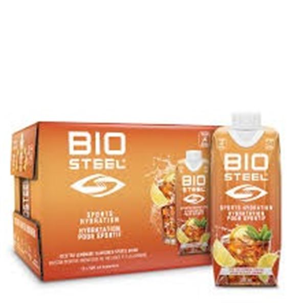 NEW W/BOX 12 X 500ML BIO STEEL ICED TEA LEMONADE