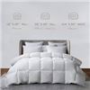 Image 1 : NEW ROYAL LUXE FULL/QUEEN 90X90" WHITE DOWN DUVET