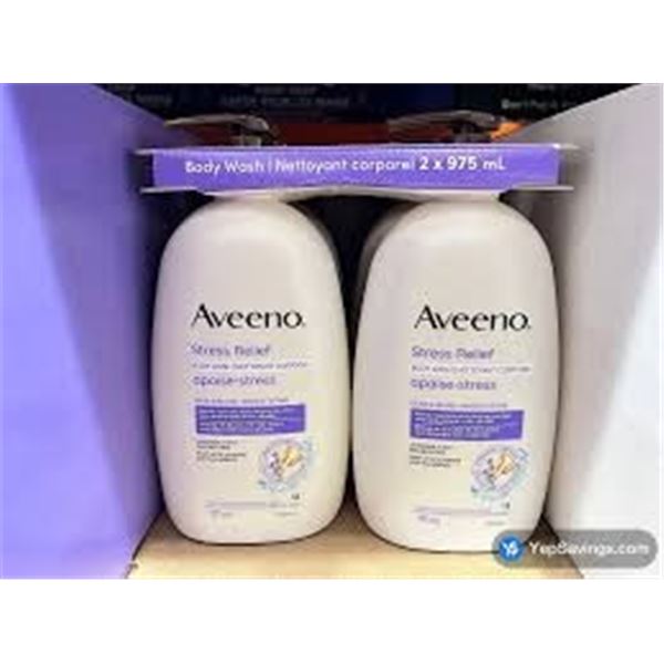 NEW 2 X 975 ML AVEENO STRESS RELIEF BODY WAS