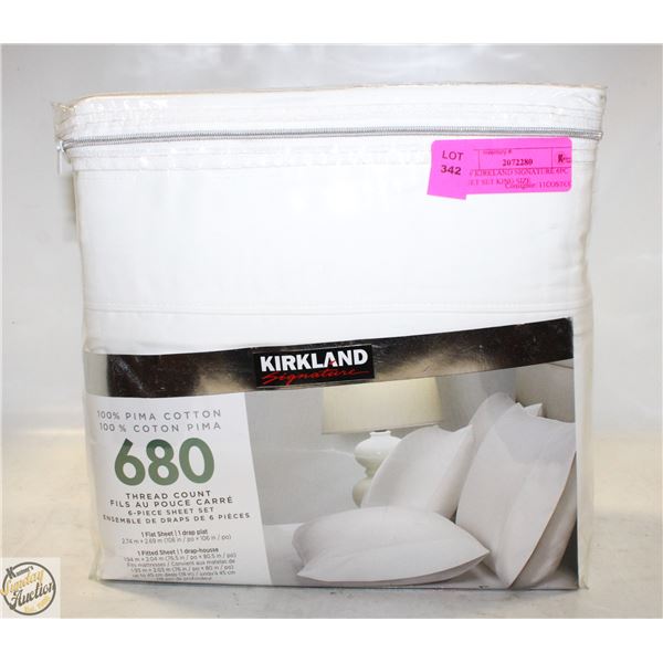 NEW KIRKLAND SIGNATURE 6PC SHEET SET KING SIZE