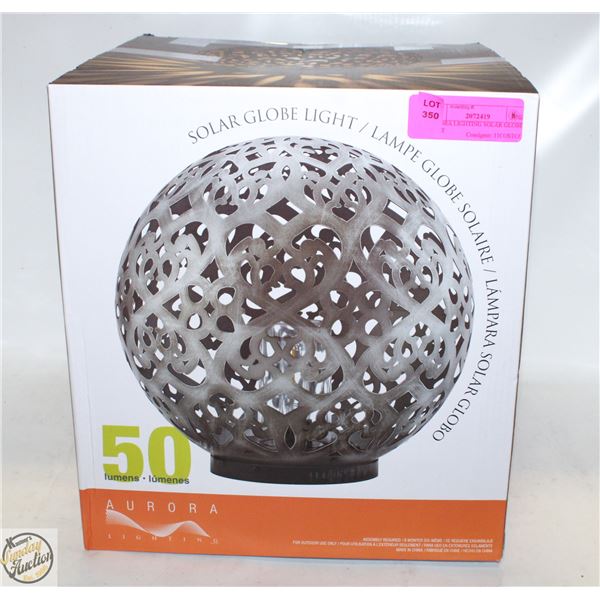 AURORA LIGHTING SOLAR GLOBE LIGHT