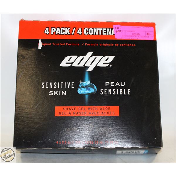NEW WITH BOX 4 X 9.5 OZ EDGE SHAVE GEL W ALOE
