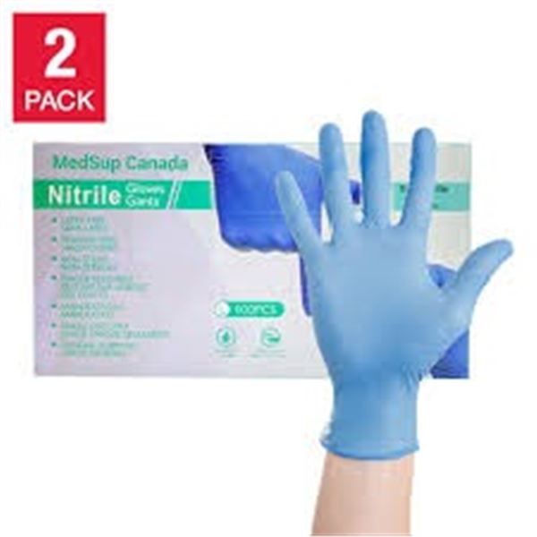 NEW 2 X 100PCS MEDSUP NITRILE GLOVES LARGE