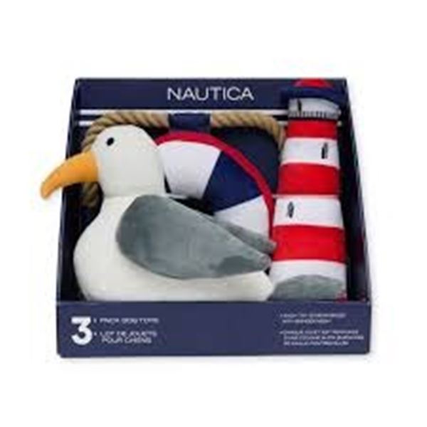 BRAND NEW NAUTICA 3 PACK DOG TOYS