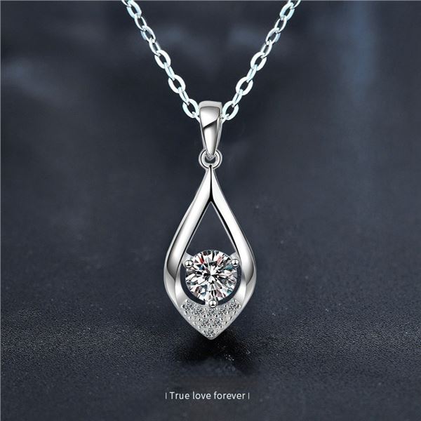 1 CT GRA CERTIFIED ROUND BRILLIANT 925S NECKLACE
