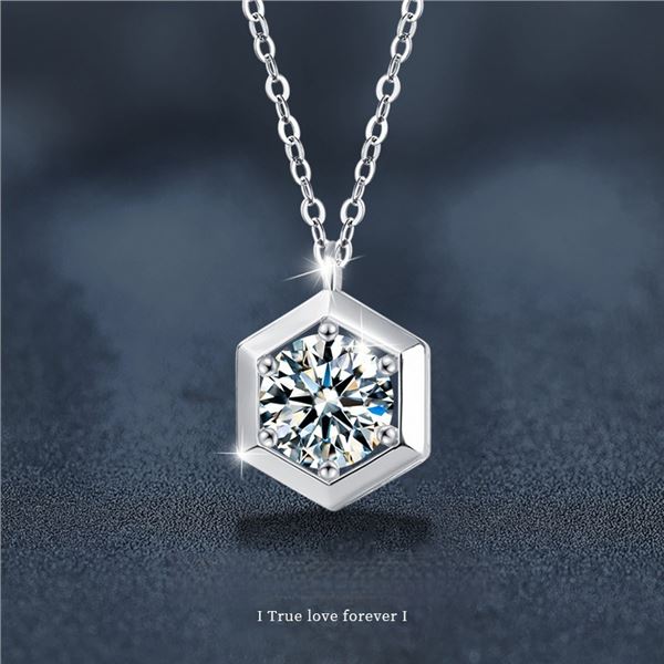 1 CT GRA CERTIFIED ROUND BRILLIANT 925S NECKLACE