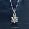 Image 1 : 2 CT GRA CERTIFIED ROUND BRILLIANT 925S NECKLACE