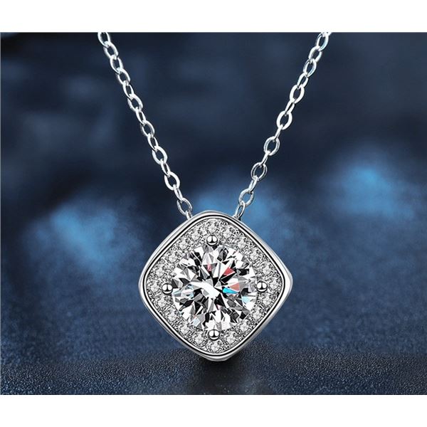 1 CT GRA CERTIFIED ROUND BRILLIANT 925S NECKLACE