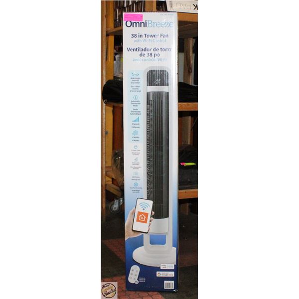 OMNIBREEZE 38 INCH TOWER FAN W WIFI CONNECT