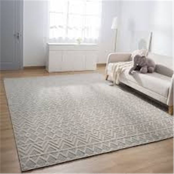 NEW EDEN WASHABLE WOVEN JACQUARD RUG 5 X 7FT