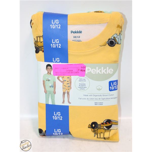 NEW PEKKLE KIDS 4PC LARGE PAJAMA SET