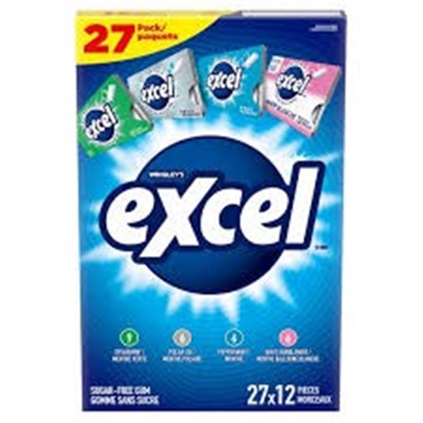 NEW 27 X 12 PIECES EXCEL SUGARFREE GUM