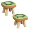 Image 1 : NEW JZSMY 2PC SOLID WOOD STOOL KIWI