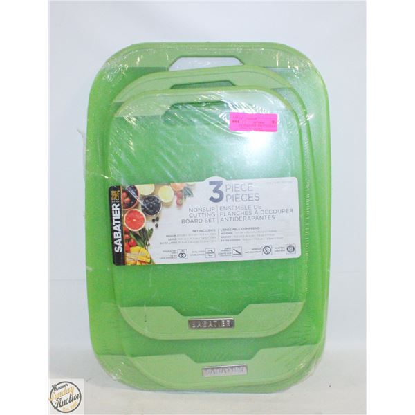 NEW SABATIER 3 PIECE NONSLIP CUTTING BOARD SET