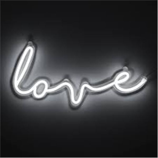 NEW AMPED & CO LED NEON WALL LIGHT LOVE