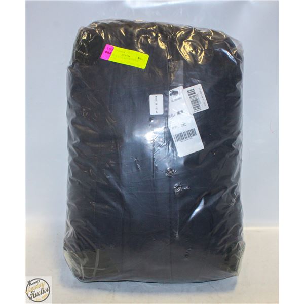 NEW BLACK JACKET WITH FAUX FUR HOOD 2XL