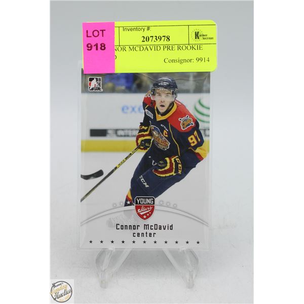 CONNOR MCDAVID PRE ROOKIE CARD