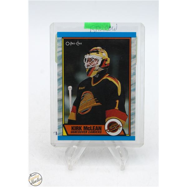 KIRK MCLEAN 1989-90 O PEE CHEE RAW CARD