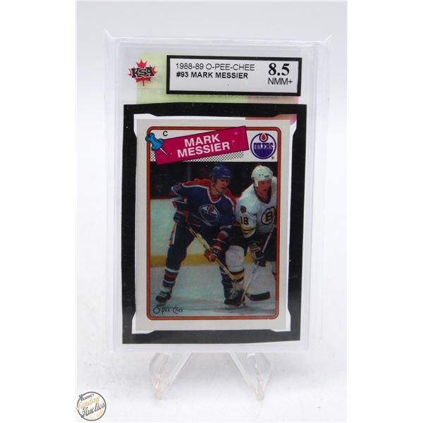 MARK MESSIER KSA 8.5 + 1988-89 O PEE CHEE