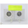 Image 2 : 2 SILVER CANADIAN QUARTERS