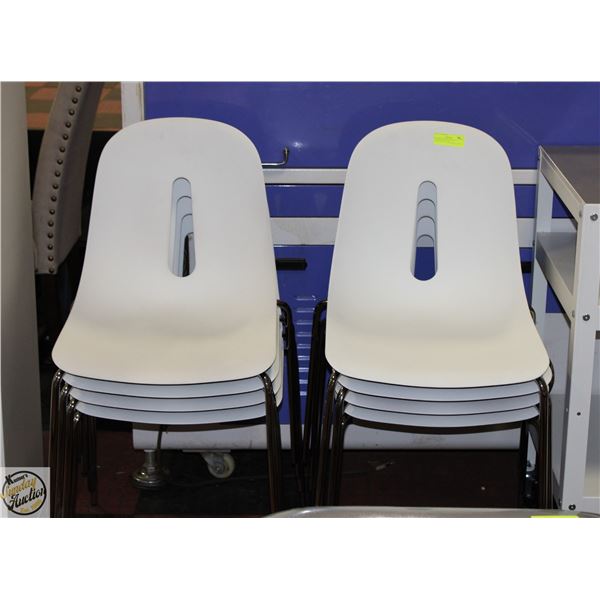 BAILIFF SEIZURE SET OF 8 STACKABLE CHAIRS