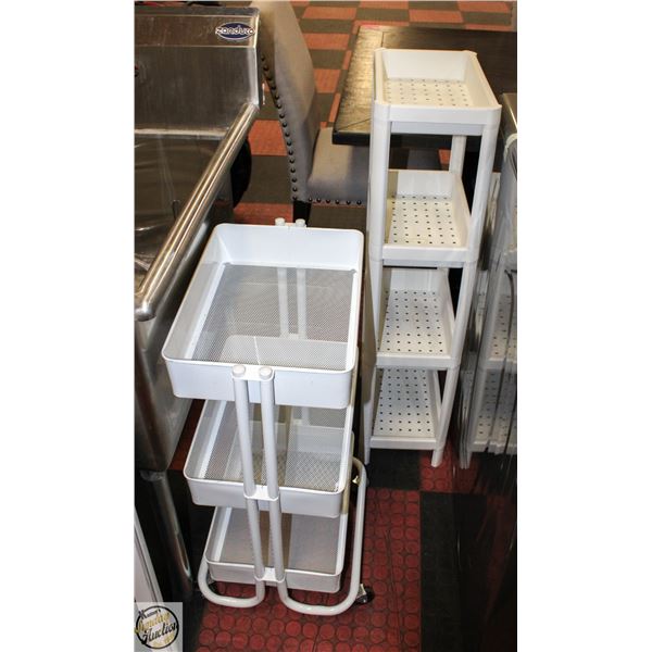 BAILIFF SEIZURE LOT OF 2 MINI WHITE SHELFS