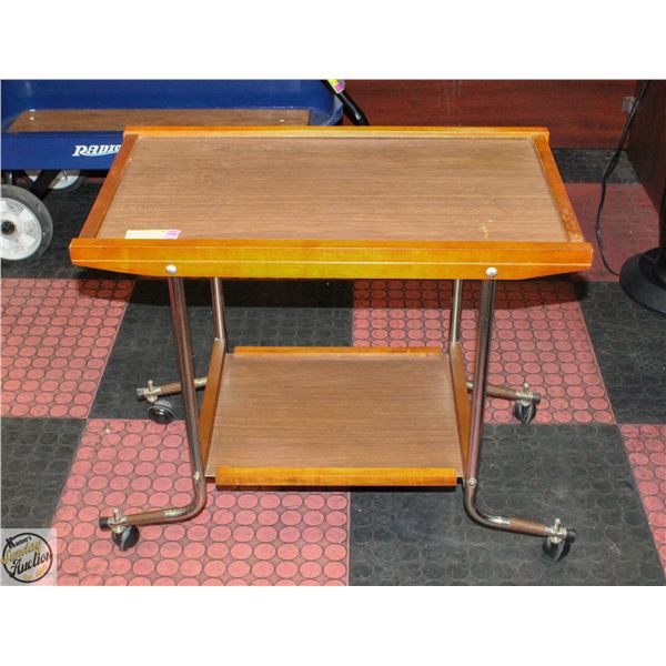 VINTAGE BAR CART- 26" X 23" X 14.5"