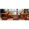 Image 1 : VINTAGE WOOD 3 PIECE COFFEE TABLES