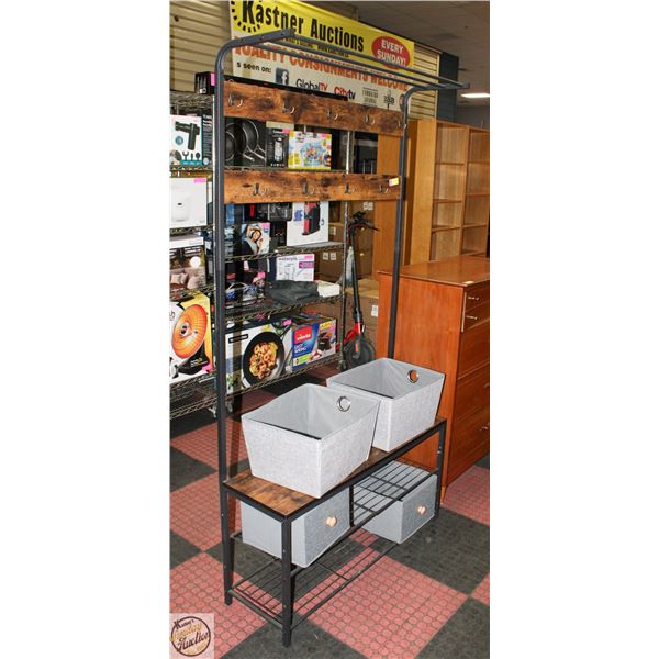 MODERN METAL ENTRY HALL STAND/BENCH-