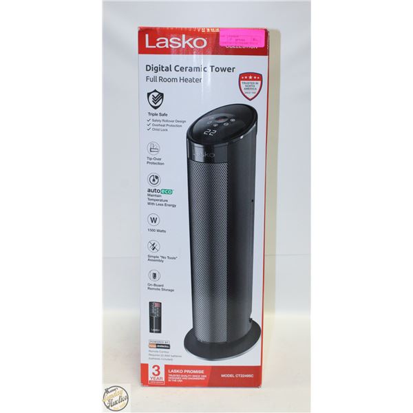 LASKO DIGITAL CERAMIC TOWER FULL ROOM HEATER