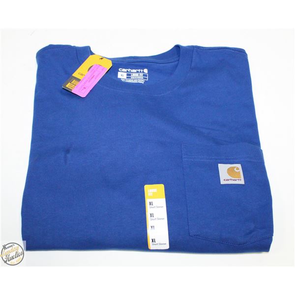 NEW CARHARTT XL SHORT SLEEVE BLUE SHIRT