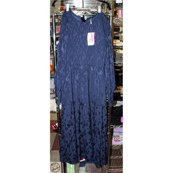 PRETTYGARDEN BLUE CASUAL DRESS LARGE