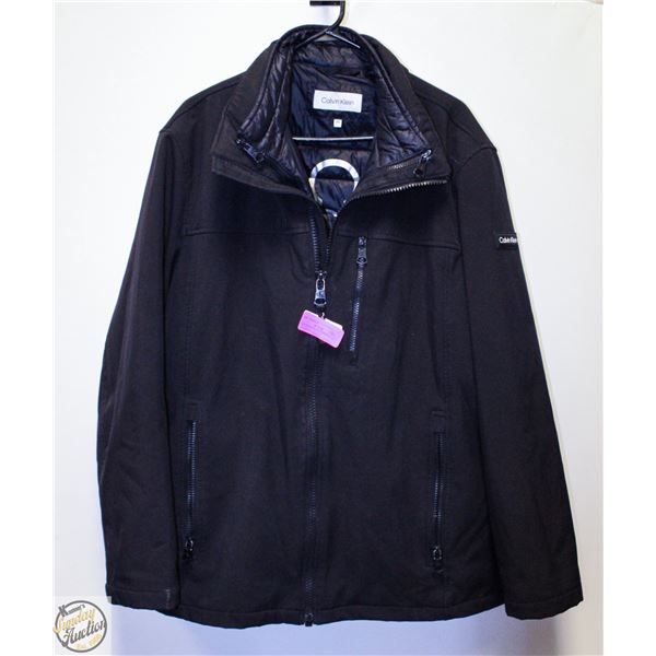 NEW CALVIN KLEIN LARGE BLACK TURTLENECK JACKET