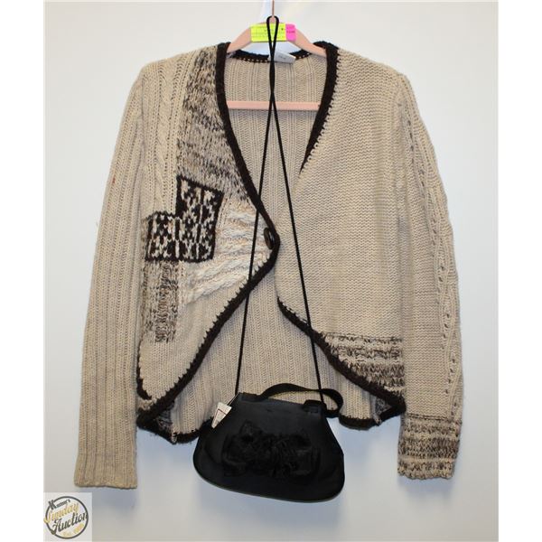 ESTATE NEXT KNITTED BUTTON CARDIGAN UK SZ 10 + NEW