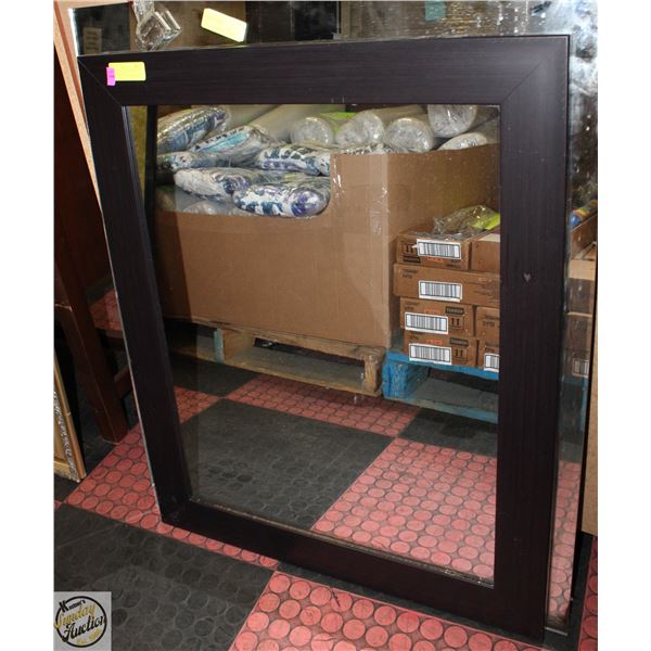 2 MIRRORS (36" X 30" NO FRAME) 33" X 27" BLK FRAME