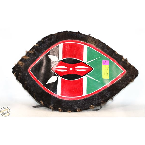 AFRICAN MAASAI KENYA TRIBAL WAR SHIELD