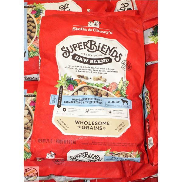 21LBS BAG OF STELLA & CHEWY'S SUPER BLEND FREEZE