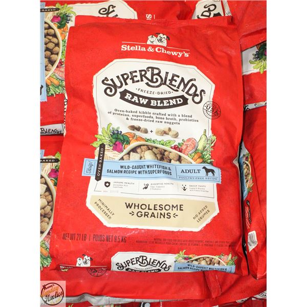21LBS BAG OF STELLA & CHEWY'S SUPER BLEND FREEZE