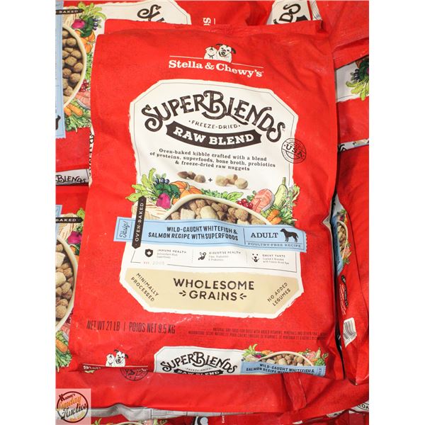 21LBS BAG OF STELLA & CHEWY'S SUPER BLEND FREEZE