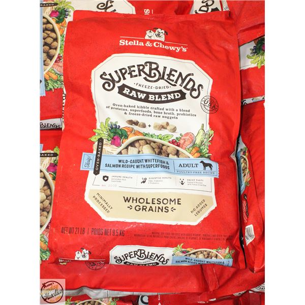 21LBS BAG OF STELLA & CHEWY'S SUPER BLEND FREEZE