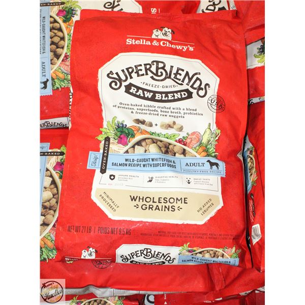 21LBS BAG OF STELLA & CHEWY'S SUPER BLEND FREEZE
